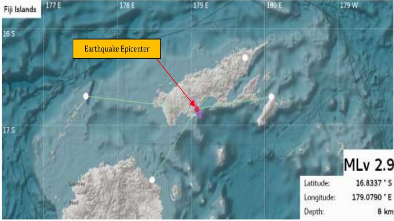 Magnitude 2.9 earthquake felt near Vanua Levu – FBC News