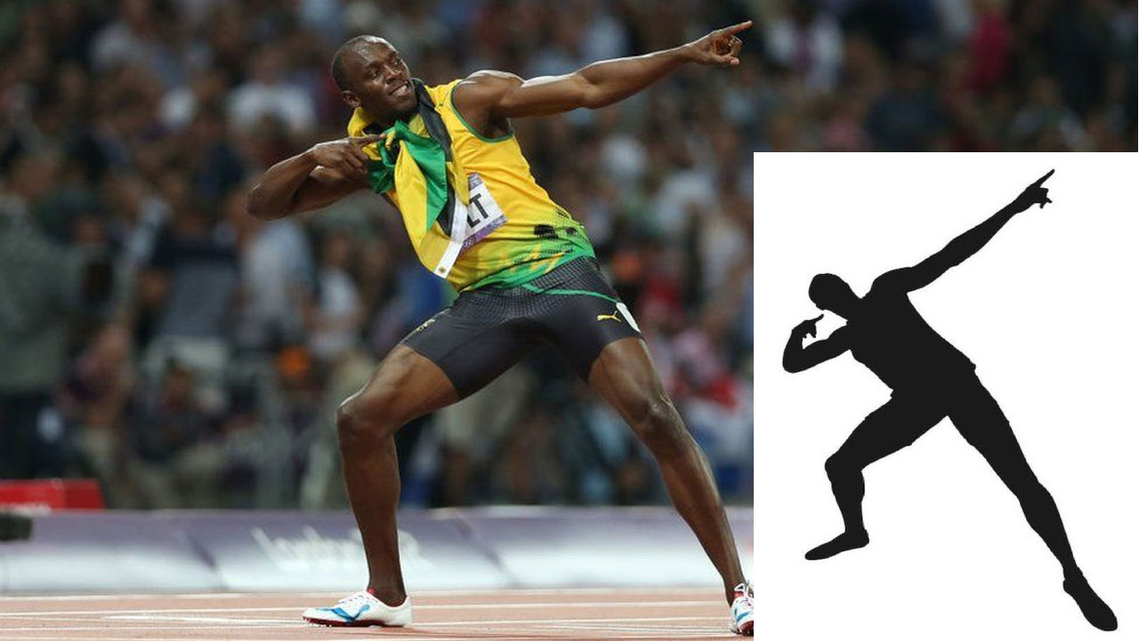 Download Usain Bolt Strikes A Pose Desktop Wallpaper | Wallpapers.com